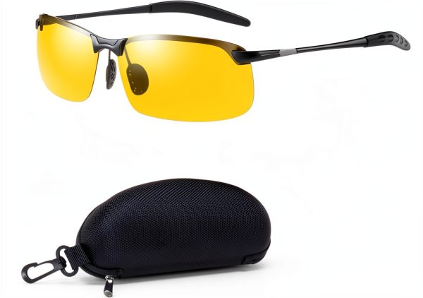 BUBBLE-FLY Automotive Sunglasses Yellow Lenses Unisex-5