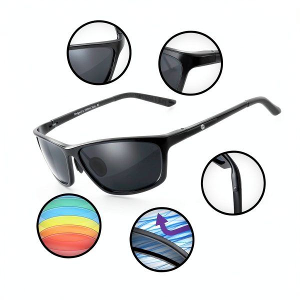 Rally Sunglasses BLUPOND Polarized Aluminum Frame-5