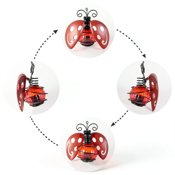 Lady Bug Solar Hanging Lantern YA-DWD-104 1Pack Waterproof Garden-2